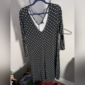 Torrid Black and White Polka Dot Top